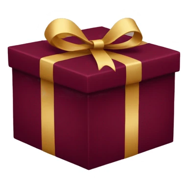 Burgundy present box sticker