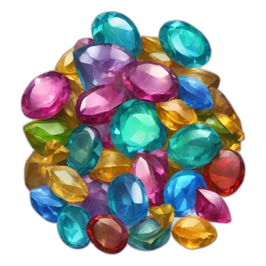 pile of gems sticker