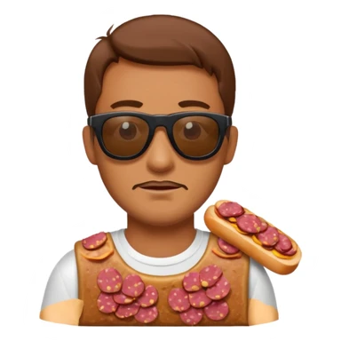 man with SPAM meat sun GLASSES  sticker