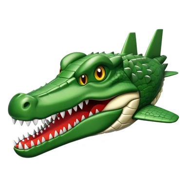 un’aereo da caccia con la testa di coccodrillo  sticker