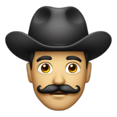 a mustachioed tattooed gringo with a hat sticker