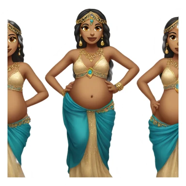pregnant belly dancer sticker