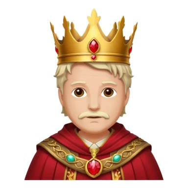 Autumn old King – maple crown + bronze sash,Red Kings. sticker