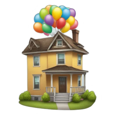 up house with ballons sticker