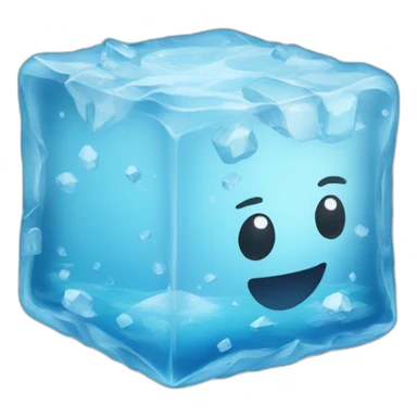 Water frozen cube sticker