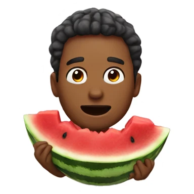 guy eating watermelon sticker