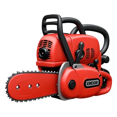 Plush chainsaw sticker