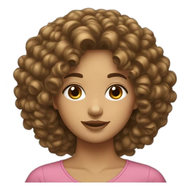 fille cheveux bouclés sticker