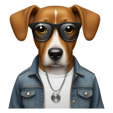 Dog with a dj set sticker