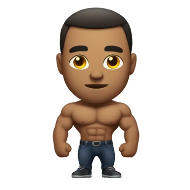 very muscular man sticker