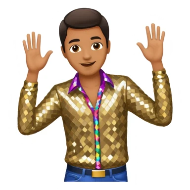 disco dancing man sticker