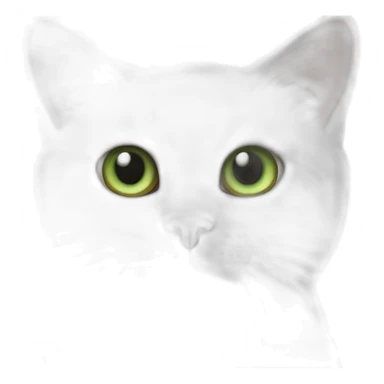 Deux chats blancs aux yeux verts sticker