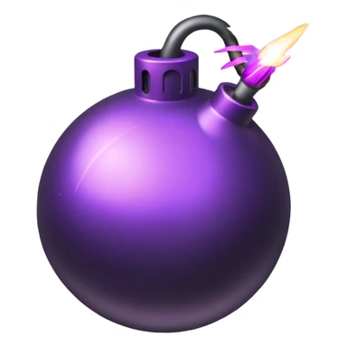 bomba con chispa morada sin cara sticker
