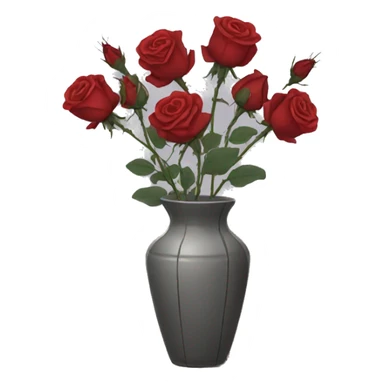 dead roses in a vase sticker