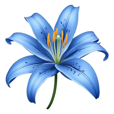 Fiore giglio blu sticker