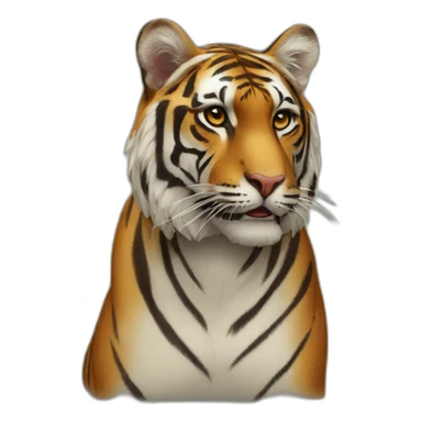 Tigre avec papillon sticker