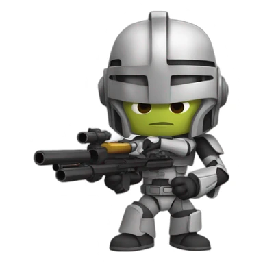 clone wars clone with blaster sticker