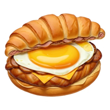 Croissant Saucisse oeuf et fromage sticker