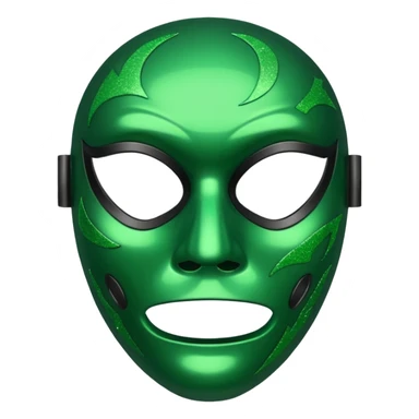 glitter green toxic mask sticker