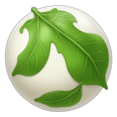 ball of mozarella + leaf sticker