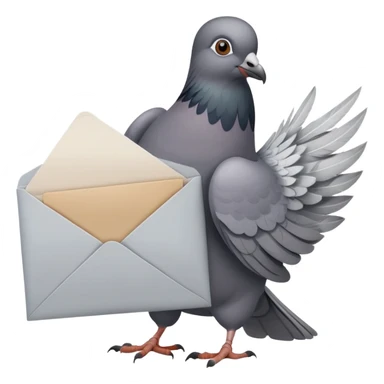 Pigeon with envelope  sticker