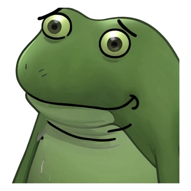 pepe the frog with droopy eyes, sad expression sticker