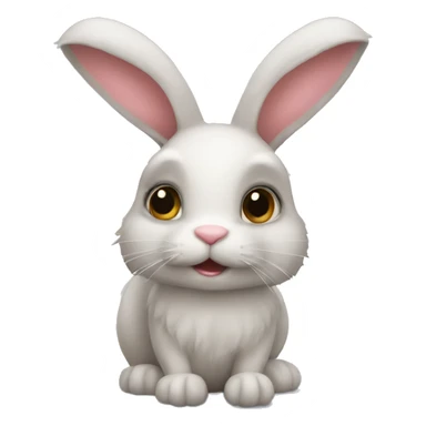 bunny on fie sticker