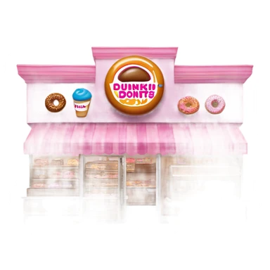 A donut shop calls Dunkin Donuts sticker