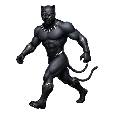 black panther animal walking sticker