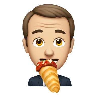 Macron who eat a kebab sticker