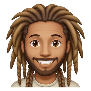 brown man with dreadlock sticker