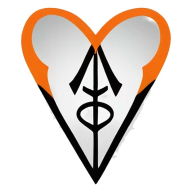 Khanda (a sikh sign) in orange triangular flag sticker