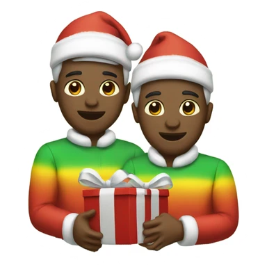 Gay couple Christmas sticker