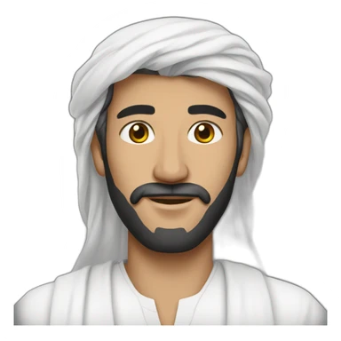 Balouch man wear white dress sticker