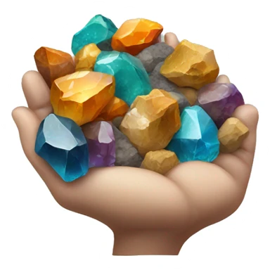 A handful of minerals sticker