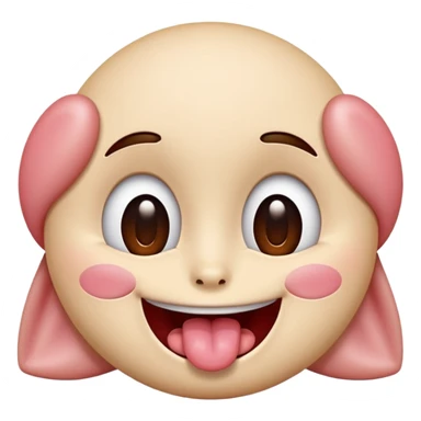 Face with tongue out, smiling and blushing and eyes rolled back  sticker