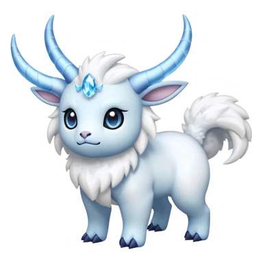Shiny Absol-Aurorus-Wooloo-Fakémon-hybrid-creature (full body)  sticker