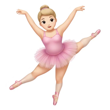A fat ballerina jumping sticker