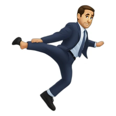 michael scott parkour jump sticker