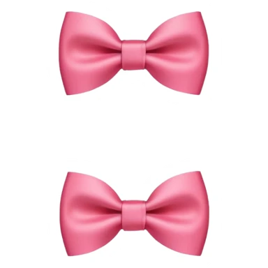 Two small thin Deep-Reddish-Pink ribbon-bow ties sticker