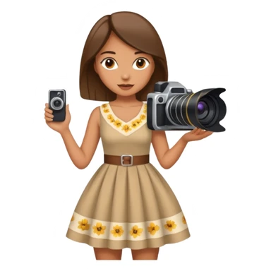 Women with Camera, different outfit sticker