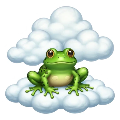 Frog on skies sticker