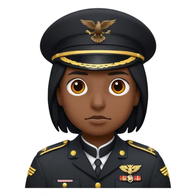 eine kleiner schwarzer rabe im military stil, normale emoji gesten sticker