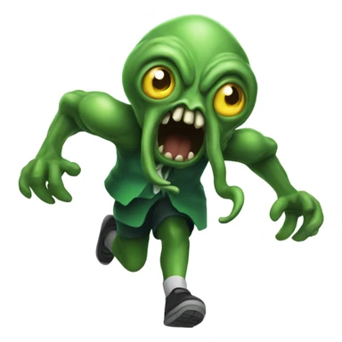 Cthulhu speed running sticker