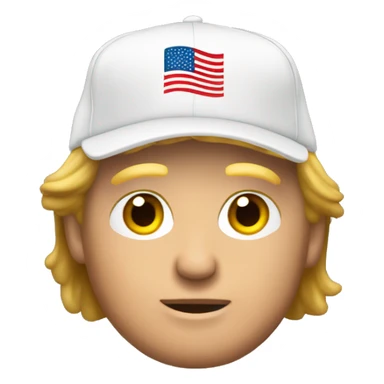 Trump with MAGA cap brown hair sticker