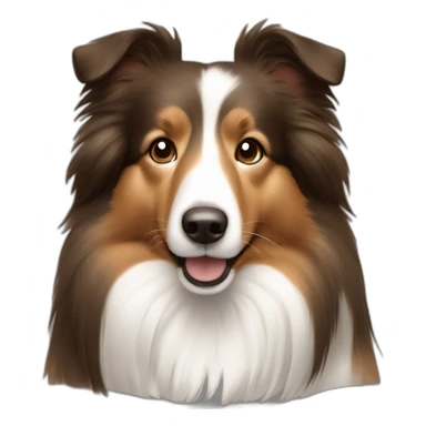 Black-brown-white Sheltie sticker