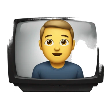 A guy with a tv for a head sticker