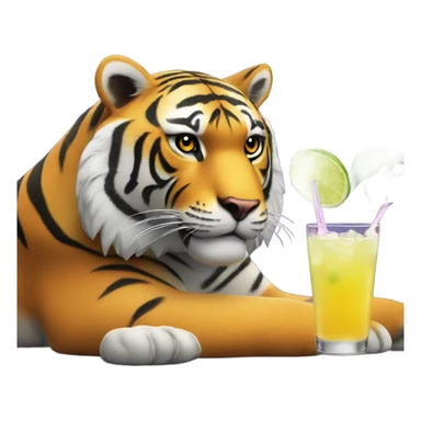 LSU Mike the Tiger with margarita  sticker