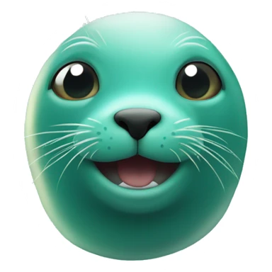 teal-coloured seal with light rays exploding out from behind sticker