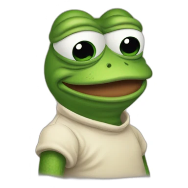 pepe the frog with hearth sticker